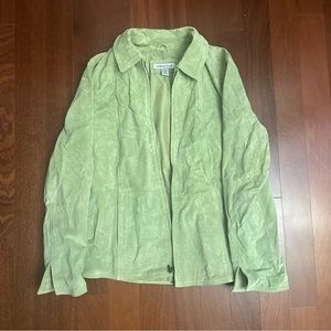 SOLD Vintage Green Suede Jacket